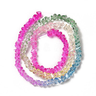Transparent Glass Bead Strands GLAA-H023-02B-1