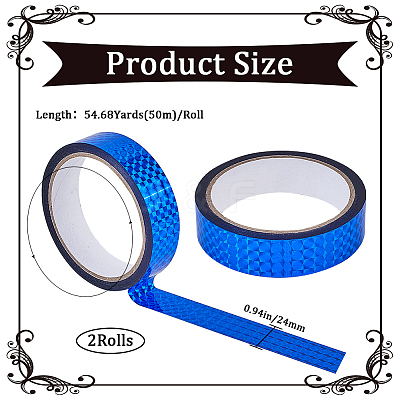 50M Laser Shining Bopp Plastic Scrapbook Decorative Adhesive Tapes AJEW-WH20002-57A-06-1