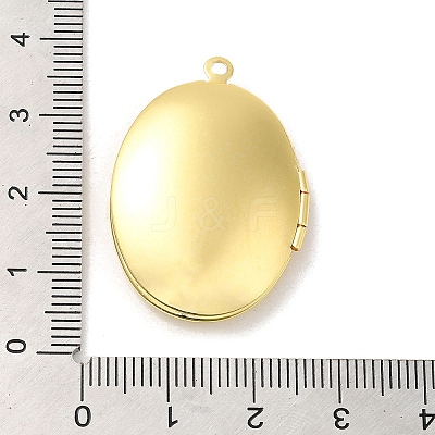 Rack Plating Brass Locket Pendants KK-K277-03G-1