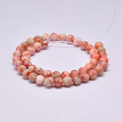 Natural Red Netstone Beads Strands G-F352-6mm-1