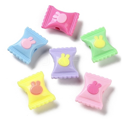 Two Tone Opaque Acrylic Beads SACR-I005-09B-1