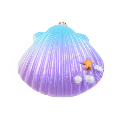 Opaque Resin Pendants X-RESI-S356-059B-01-1