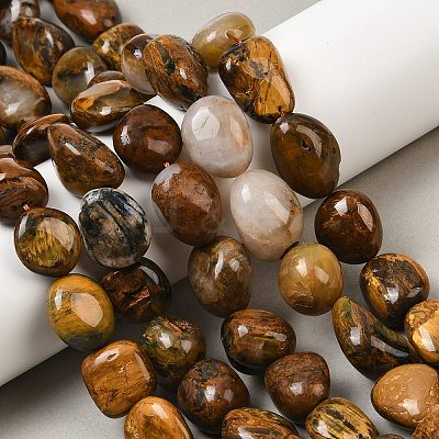 Natural Pietersite Beads Strands G-A286-A01-04-1