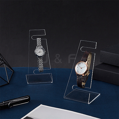L Shaped Acrylic Watch Display Stands ODIS-WH0086-081B-1