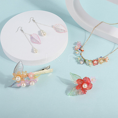 300Pcs 6 Style Transparent Acrylic Bead Caps TACR-CD0001-03-1