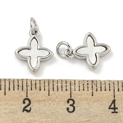 Brass with Sea Shell Charms KK-Q820-15P-1