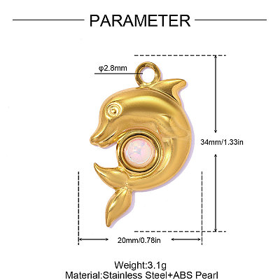 304 Stainless Steel Pendants STAS-OY017-20G-1