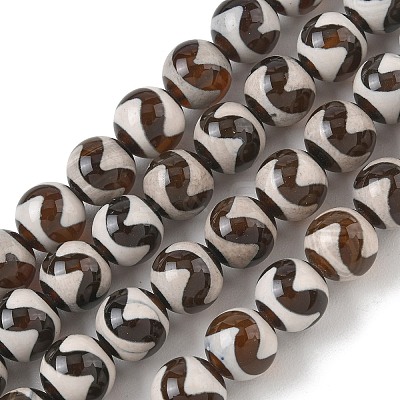 Tibetan Style dZi Beads Strands GG-CBA3DA1-04-1