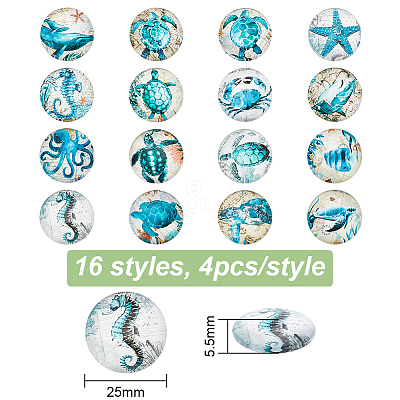 Glass Cabochons GLAA-NB0001-67C-1
