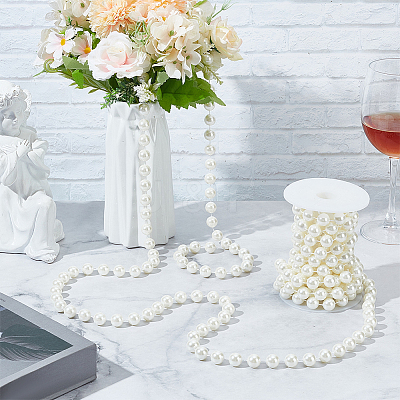 Handmade Acrylic Pearl Beaded Chains AJEW-WH0567-39-1