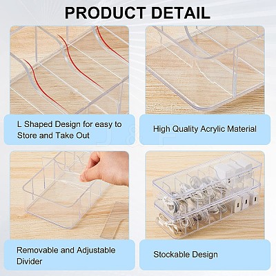Rectangle Plastic Cable Organizer Storage Boxes PW-WG97164-01-1