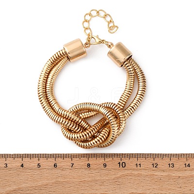 Iron Shake Chain Knotted Bracelets for Women LS-BJEW-U042-01G-1