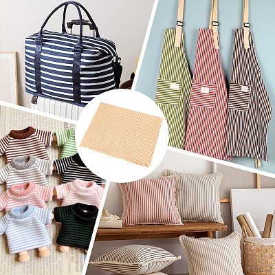 1Yard Stripe Pattern Polycotton Fabric DIY-MA0007-31B-1
