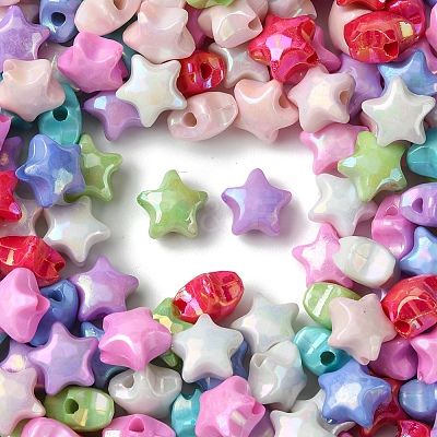 200Pcs Opaque Acrylic Beads TACR-FS0001-50-1