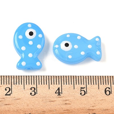 Baking Paint Glass Enamel Beads LAMP-D303-04J-1