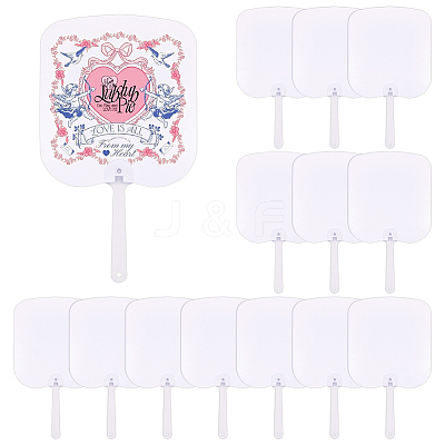 Fan Plastic Heat Transfer Blanks DIY-WH0580-53-1