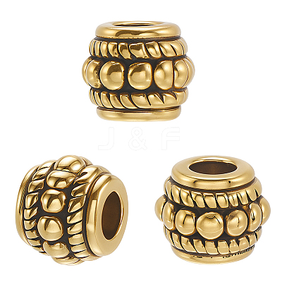 150Pcs Tibetan Silver Beads TIBEB-PA0001-02-1