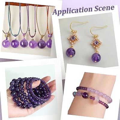 Natural Grade B Amethyst Beads Strands G-PA0002-59D-1