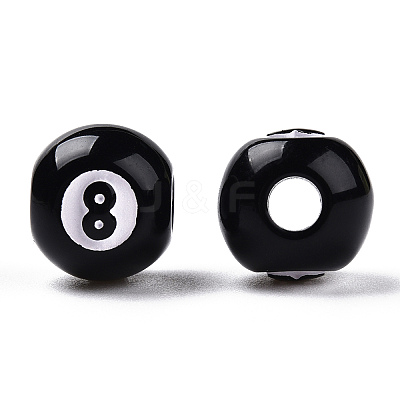 Spray Painted Acrylic Beads SACR-N009-05-1