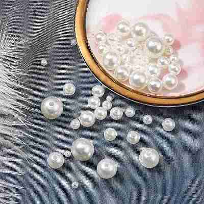 About 1173pcs ABS Plastic Imitation Pearl Beads KY-CJ0001-96-1