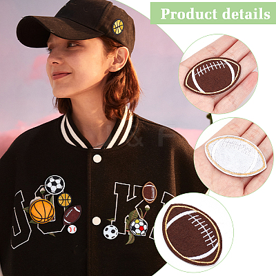48Pcs 8 Style Computerized Embroidery Cloth Iron On/Sew On Patches DIY-PH0006-79-1