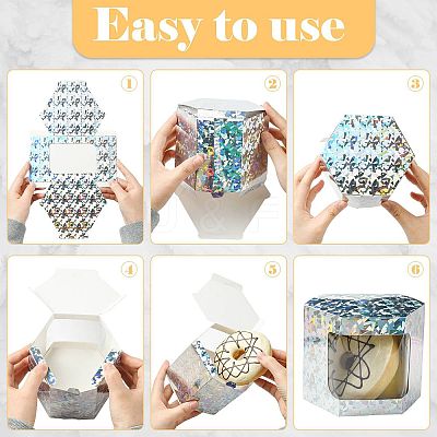 Hexagon Laser Window Paper Gift Boxes CON-FZC0002-001C-03-1