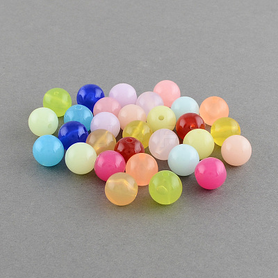 Imitation Jelly Acrylic Beads SACR-R836-12mm-M-1