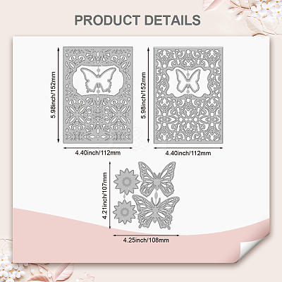 Butterfly Carbon Steel Cutting Dies Stencils DIY-WH0309-2572-1