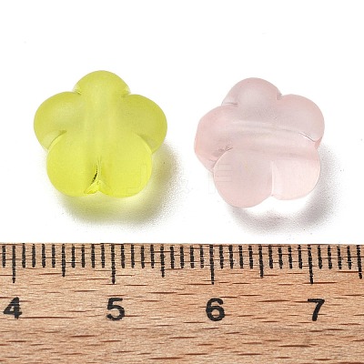 Frosted Transparent Acrylic Beads X-OACR-A032-31-1