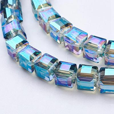 Electorplated Glass Beads EGLA-E006-1J-1