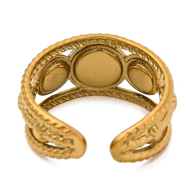 Round Natural Tiger Eye Finger Rings RJEW-Q822-31G-01-1