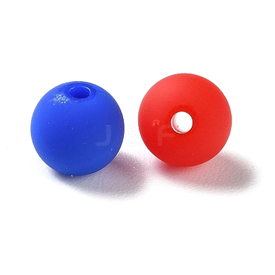 Rubberized Style Imitated Silicone Acrylic Beads X1-MACR-D029-01L-1