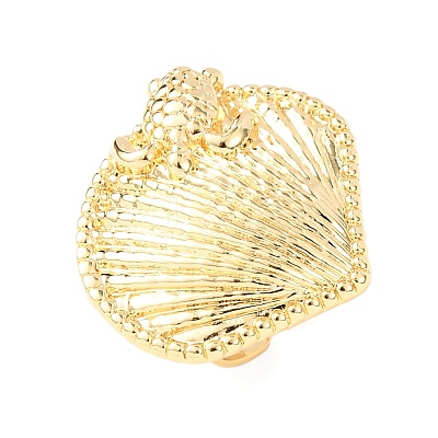 Ocean Brass Cuff Open Rings RJEW-Z129-01G-01-1