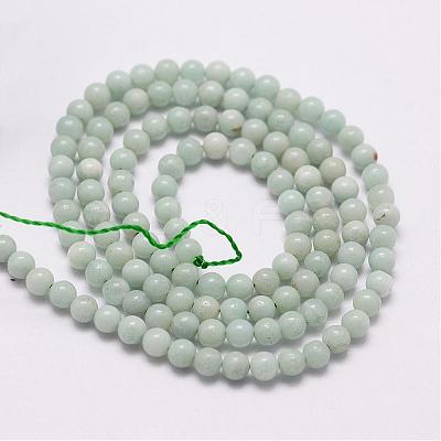 Natural Amazonite Beads Strands G-N0197-02-3mm-1
