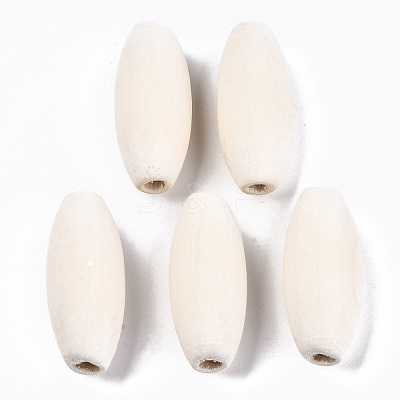 Unfinished Natural Wood Beads WOOD-R270-01-1