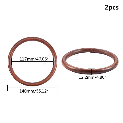 Oak Wood Bag Handles AJEW-WH0109-69-1