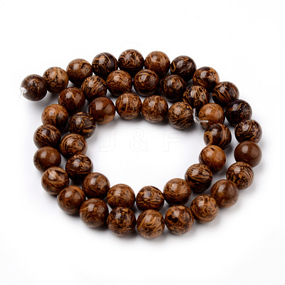 Natural Elephant Skin Jasper/Miriam Stone/Calligraphy Stone Beads Strands G-Q462-54-10mm-1