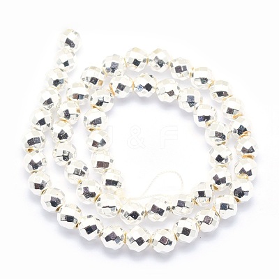 Electroplate Non-magnetic Synthetic Hematite Beads Strands G-L485-03C-S-1