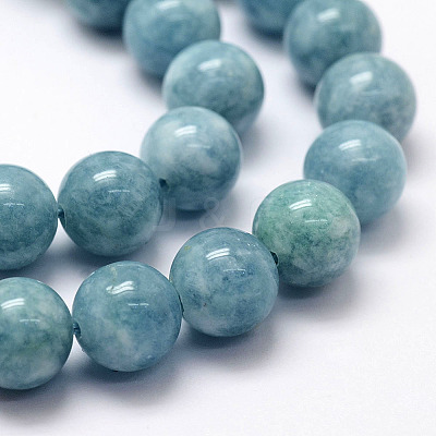Natural White Jade Imitation Amazonite Beads Strands X-G-F364-16-8mm-1