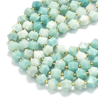 Natural Flower Amazonite Beads Strands G-I376-A68-01-1
