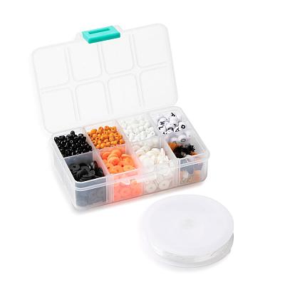 3 Colors 1155Pcs DIY Halloween Theme Stretch Bracelets Making Kits DIY-LS0001-22A-1
