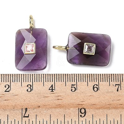 Natural Amethyst Pendants G-I391-03G-02-1
