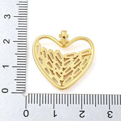 Rack Plating Brass Micro Pave Cubic Zirconia Pendants KK-C044-19G-1