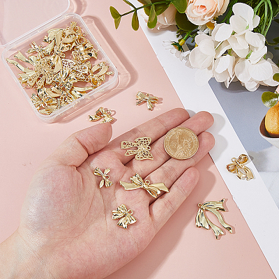 32Pcs 8 Styles Alloy Pendants FIND-HS0001-94-1