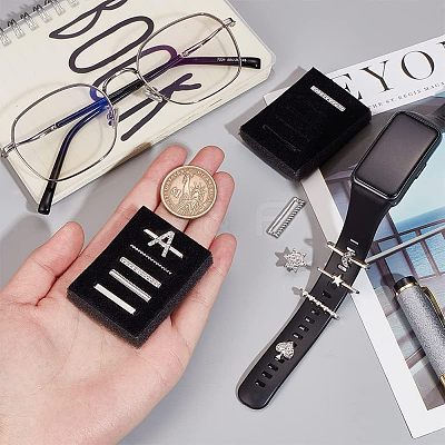 10Pcs Moon & Letter Alloy Watch Band Charms FIND-NB0003-20-1