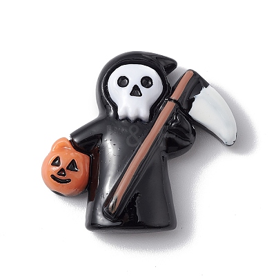 Halloween Theme Opaque Resin Cabochons RESI-E035-01D-1