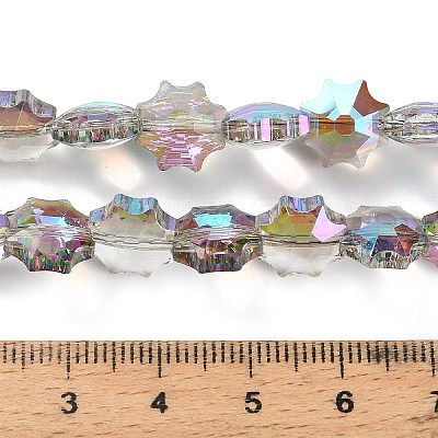Electroplate Transparent Glass Beads EGLA-H112-04HR-01-1