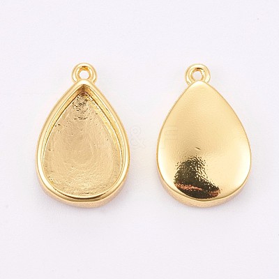 Brass Pendant Cabochon Settings ZIRC-E149-27-1