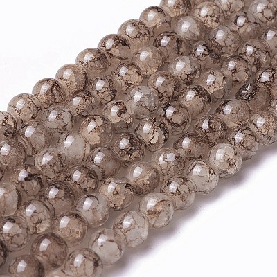 Spray Painted Glass Beads Strands GLAA-A038-C-56-1