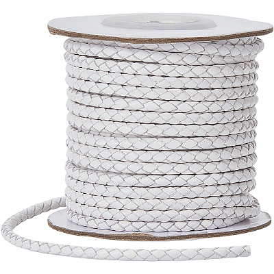 1 Roll 10M Round Braided Cowhide Cords WL-SC0001-03D-1
